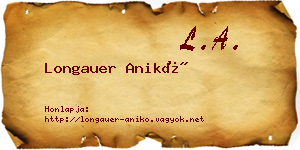 Longauer Anikó névjegykártya